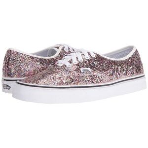 Vans Pink Glitter Authentic Shoes